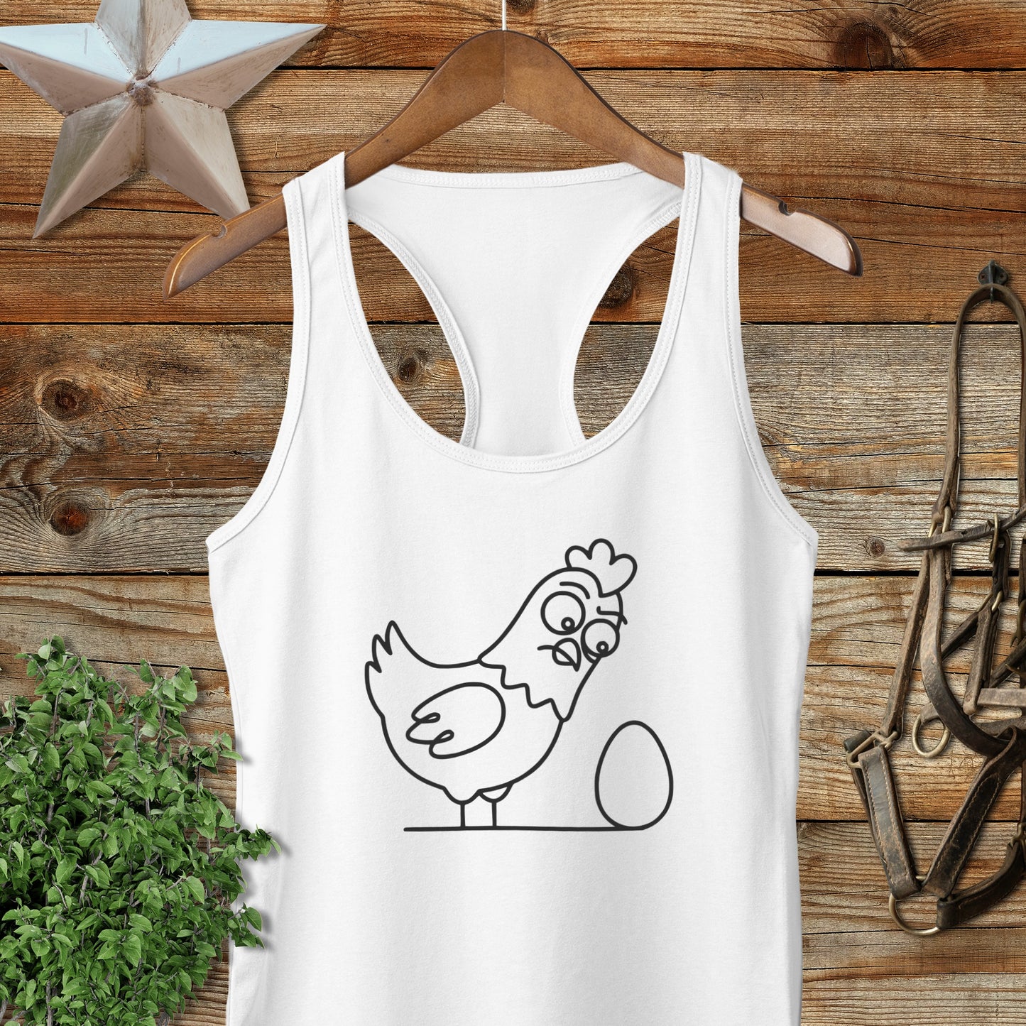 Chicken and Egg Racerback Tank