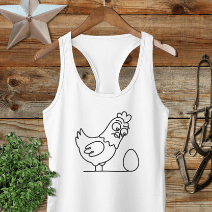 Chicken and Egg Racerback Tank