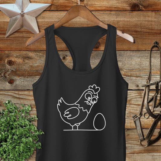Chicken and Egg Racerback Tank