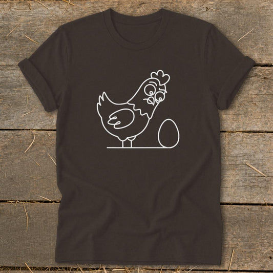 Chicken and Egg Softstyle Tee - Brown