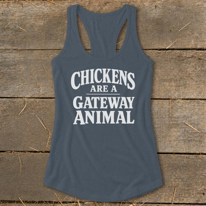 Chickens Are a Gateway Racerback Tank