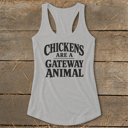 Chickens Are a Gateway Racerback Tank