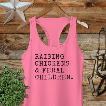 Chickens & Feral Children Racerback Tank