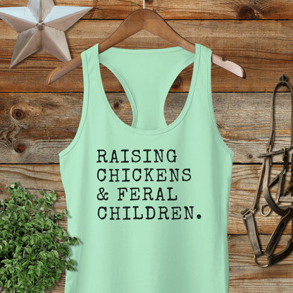 Chickens & Feral Children Racerback Tank