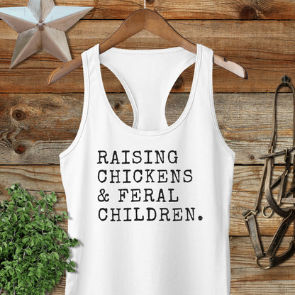 Chickens & Feral Children Racerback Tank