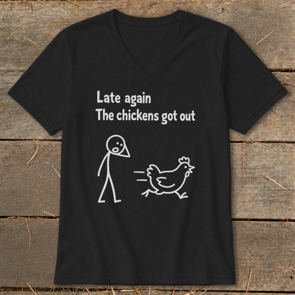 Chickens Got Out V-neck