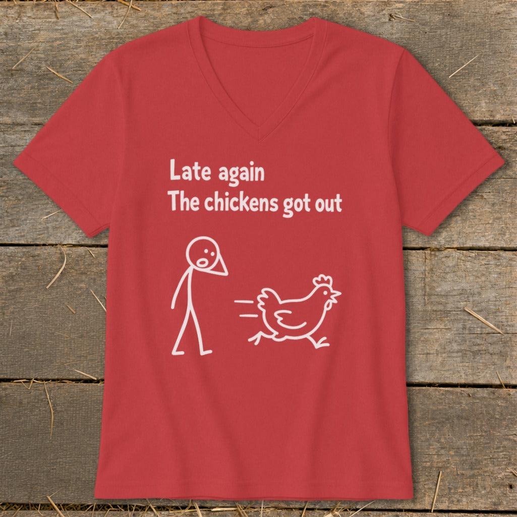 Chickens Got Out V-neck