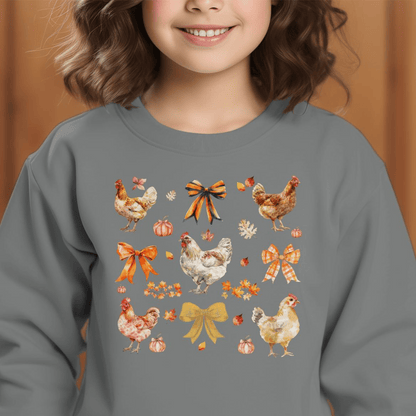 Chickens and Bows Fall - Youth Shirt