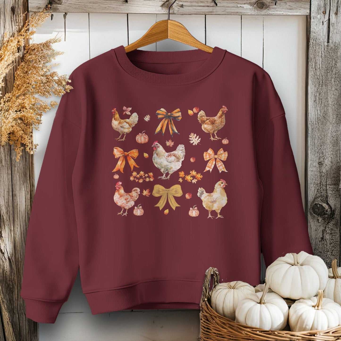 Chickens and Bows Fall - Youth Shirt