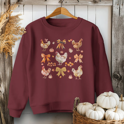 Chickens and Bows Fall - Youth Shirt