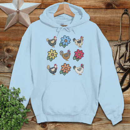 Chickens and Flowers Hoodie