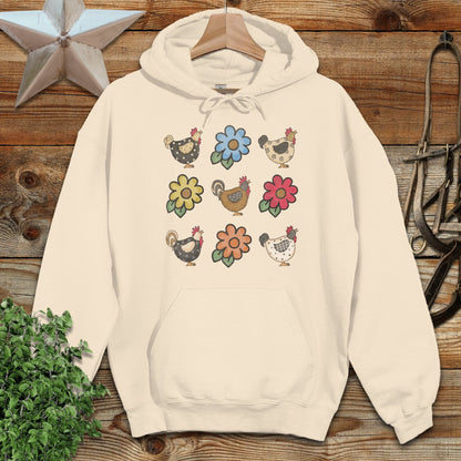 Chickens and Flowers Hoodie