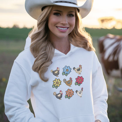 Chickens and Flowers Sweatshirt