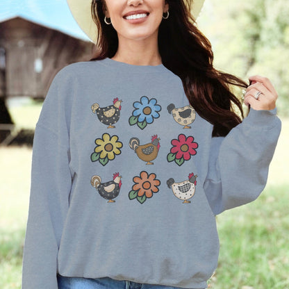 Chickens and Flowers T-shirt
