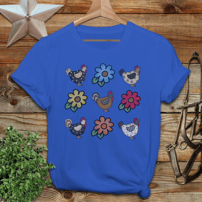 Chickens and Flowers T-shirt