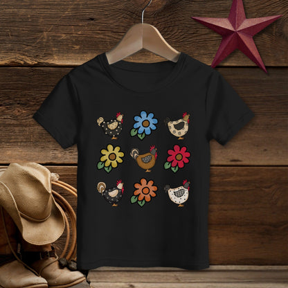 Chickens and Flowers T-shirt (Toddler)