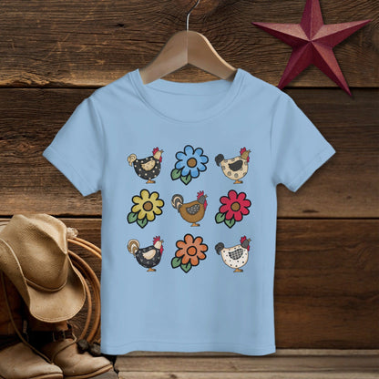 Chickens and Flowers T-shirt (Toddler)