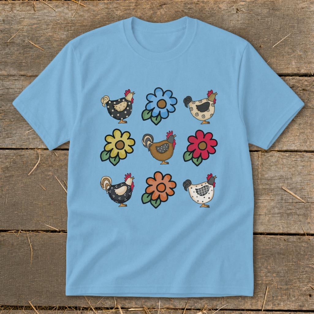 Chickens and Flowers Youth Tee