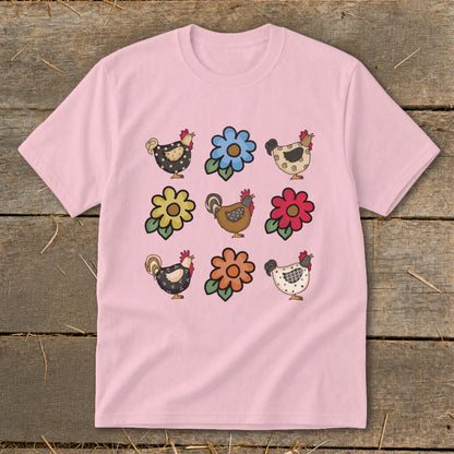 Chickens and Flowers Youth Tee