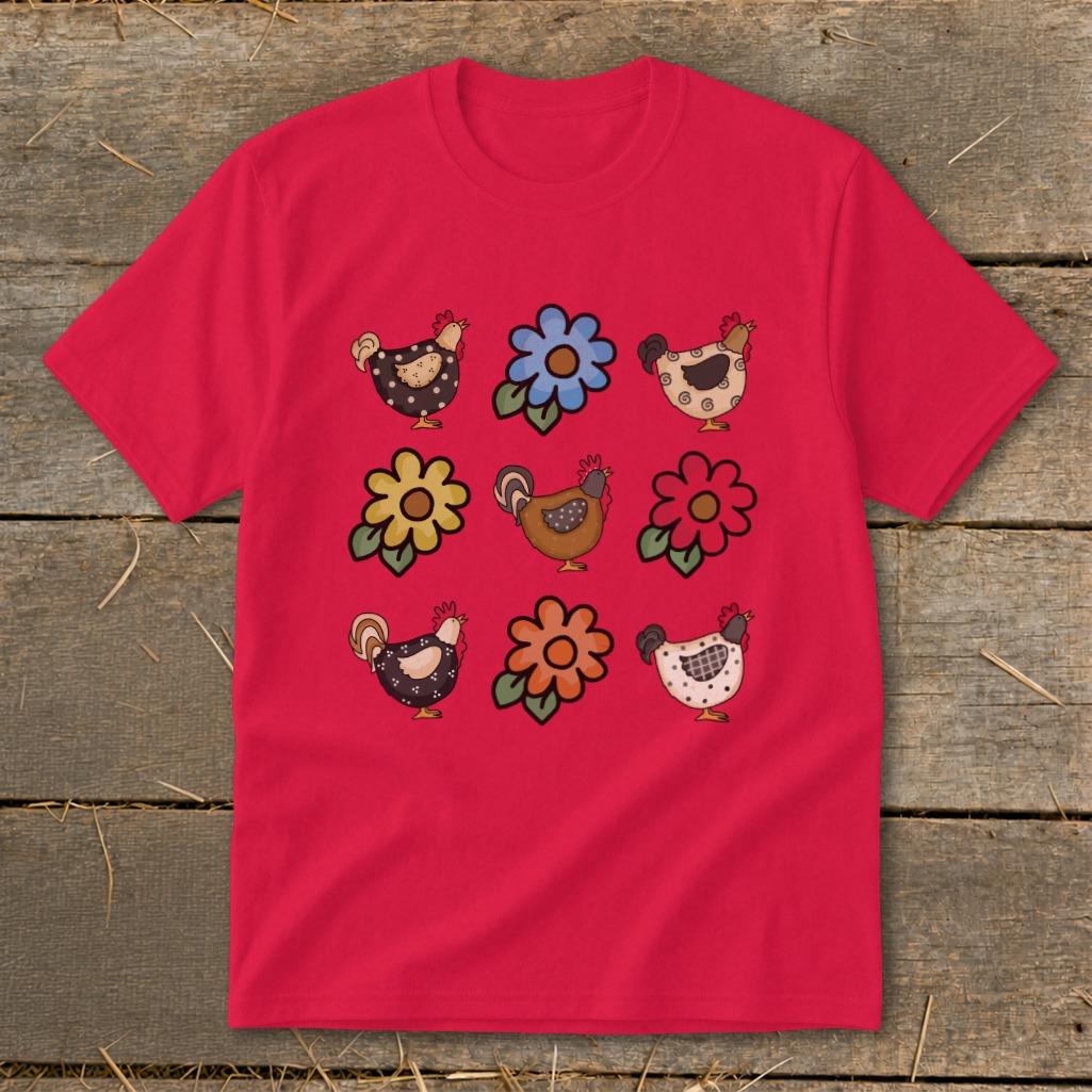 Chickens and Flowers Youth Tee