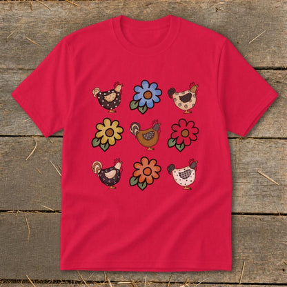 Chickens and Flowers Youth Tee