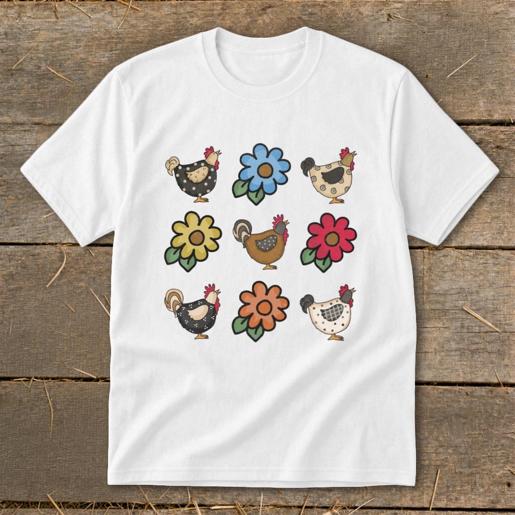 Chickens and Flowers Youth Tee