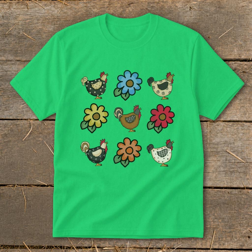Chickens and Flowers Youth Tee