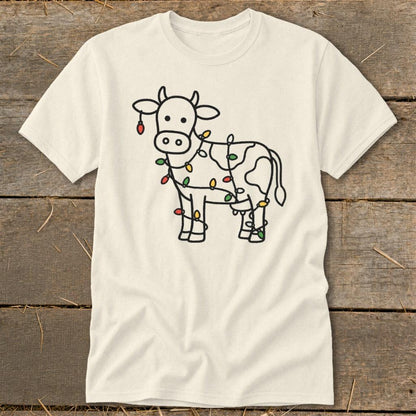 Christmas Lights Cow Classic Tee