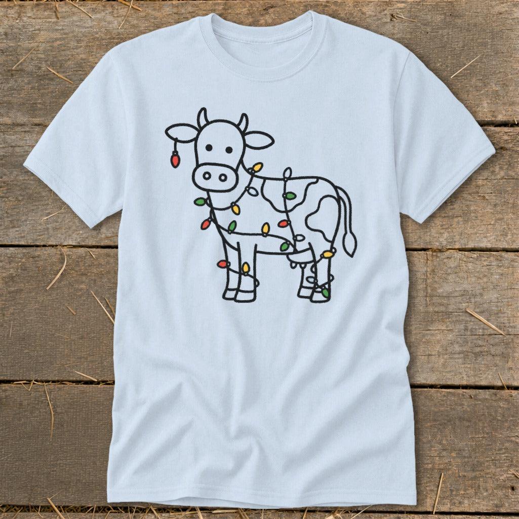 Christmas Lights Cow Classic Tee