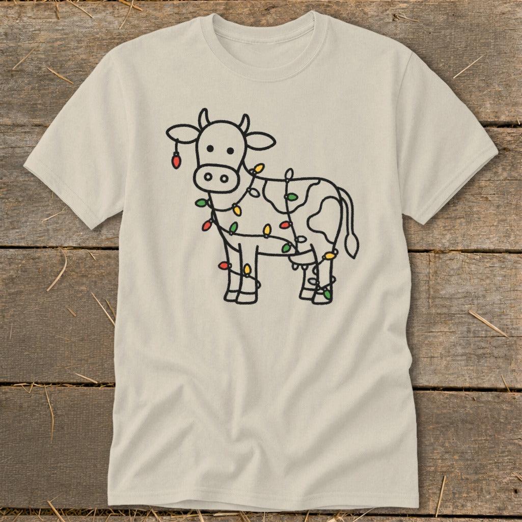 Christmas Lights Cow Classic Tee