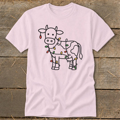 Christmas Lights Cow Classic Tee