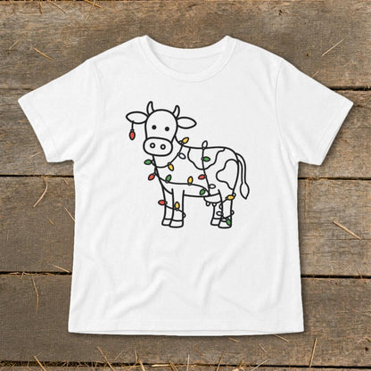 Christmas Lights Cow Infant Tee