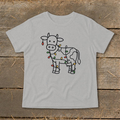 Christmas Lights Cow Infant Tee