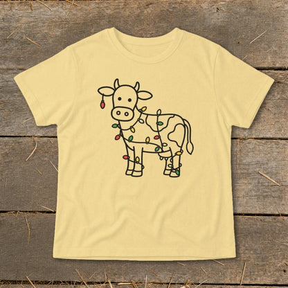 Christmas Lights Cow Infant Tee