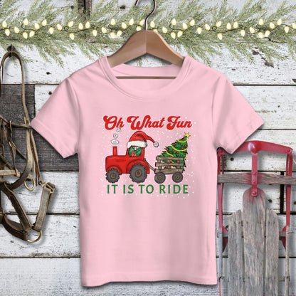 Christmas Tractor Baby Shirt