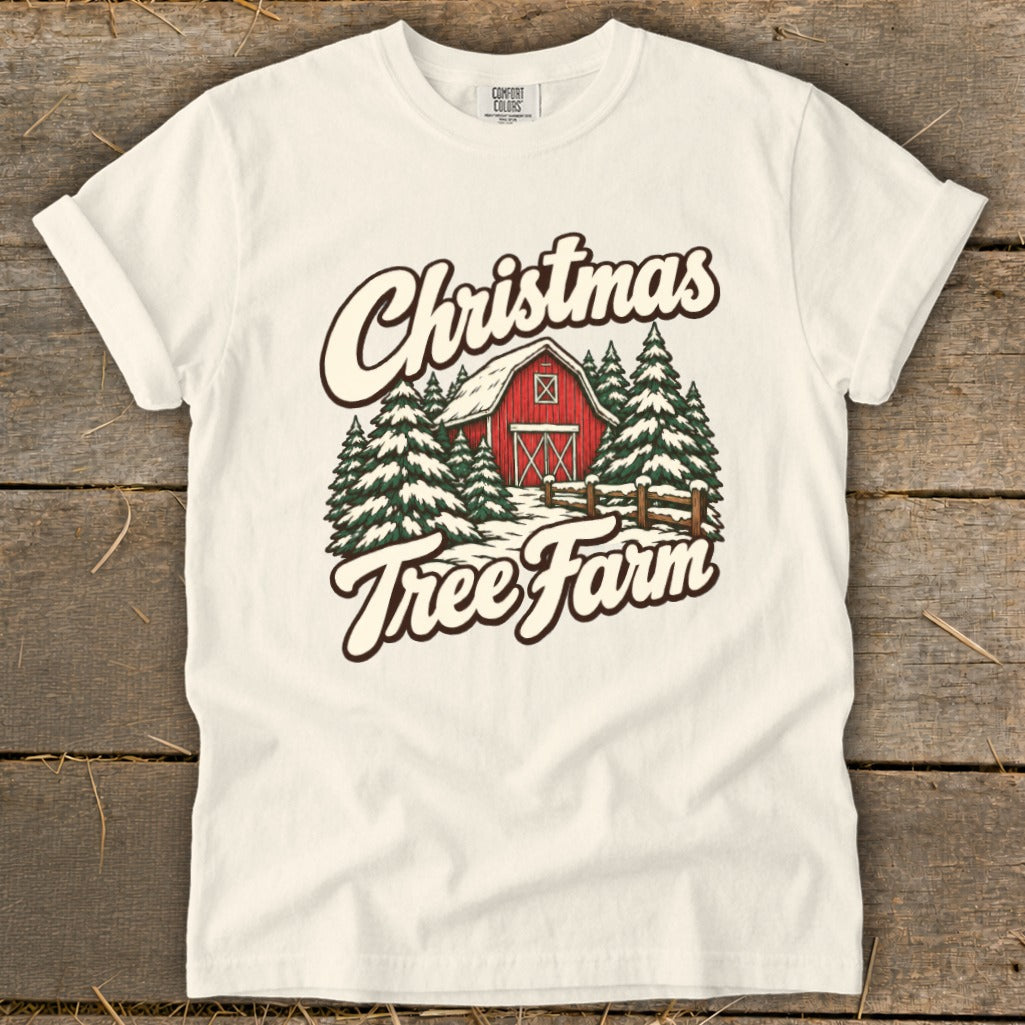 Christmas Tree Farm Barn Signature Tee