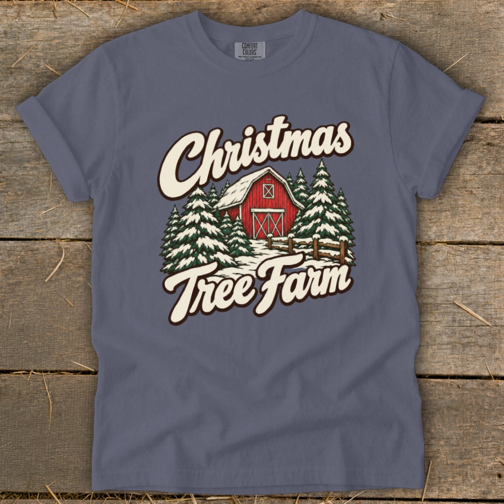 Christmas Tree Farm Barn Signature Tee