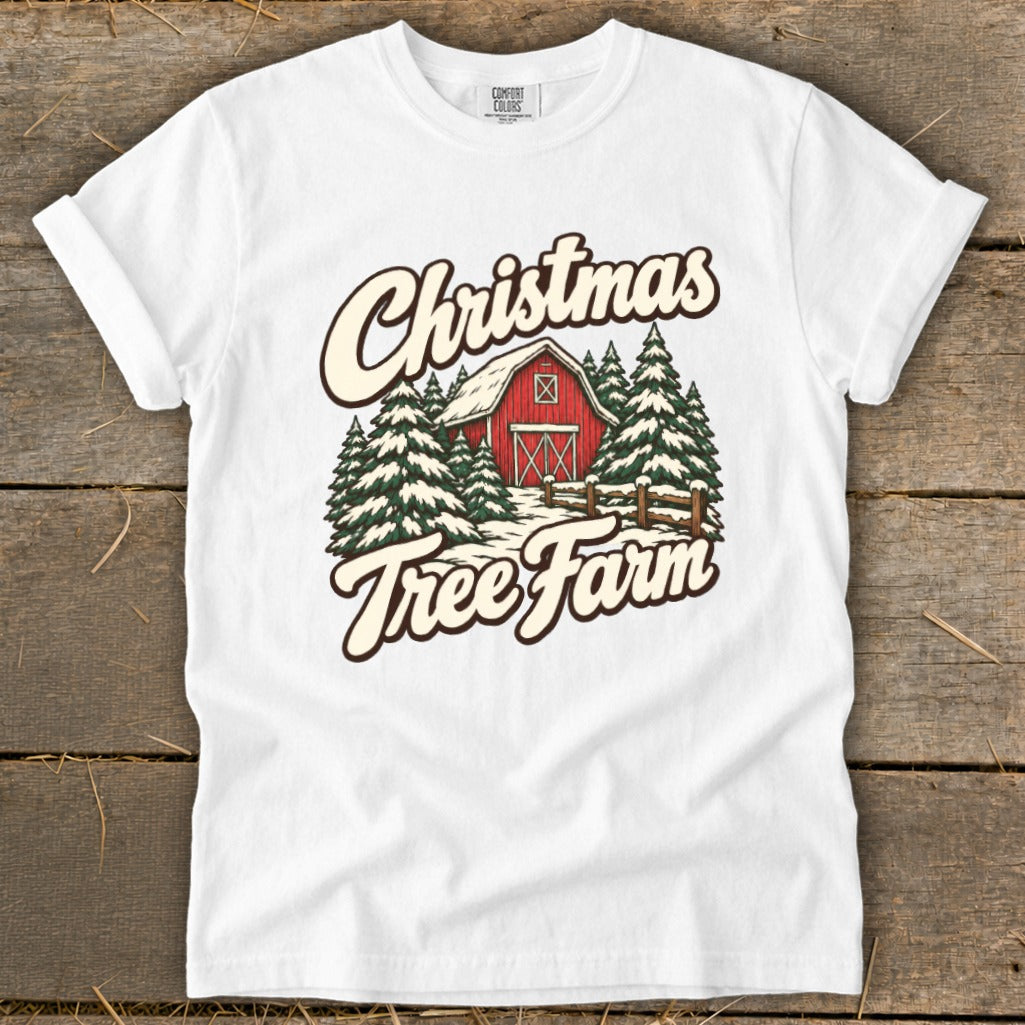 Christmas Tree Farm Barn Signature Tee