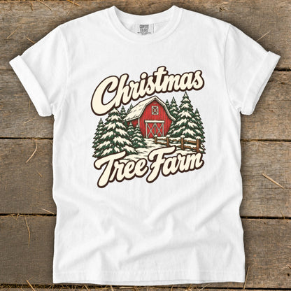 Christmas Tree Farm Barn Signature Tee