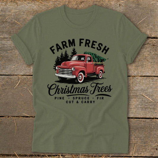 Christmas Tree Farm Softstyle Tee - Military Green