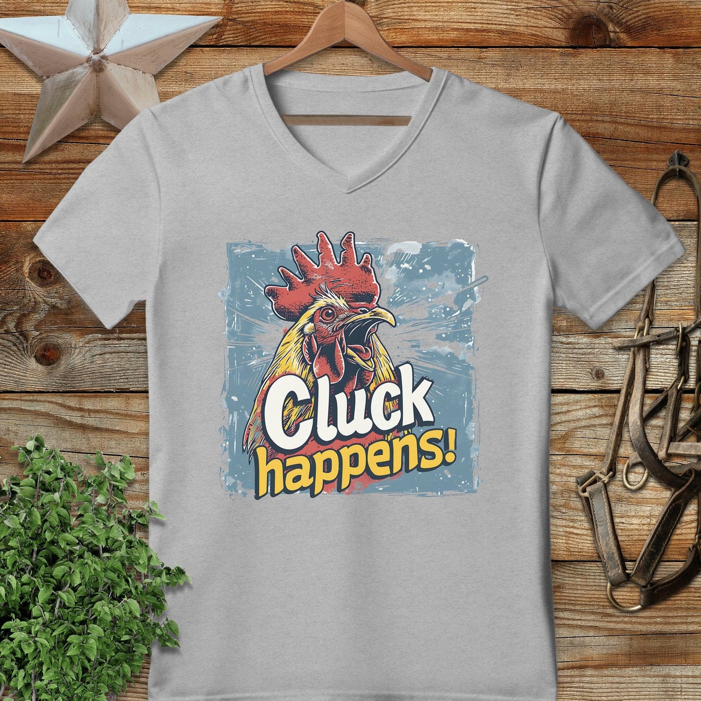 Cluck Happens V-neck