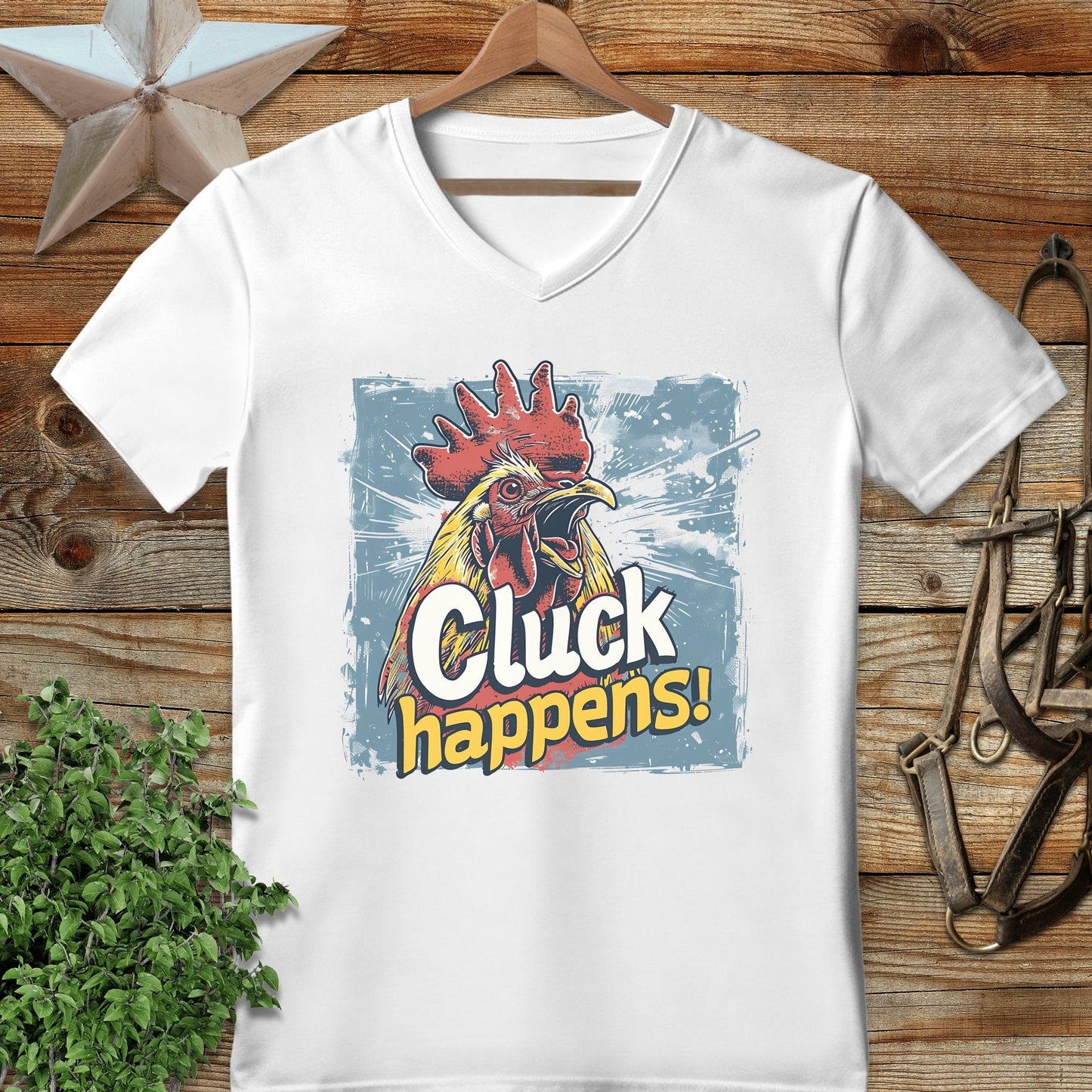 Cluck Happens V-neck