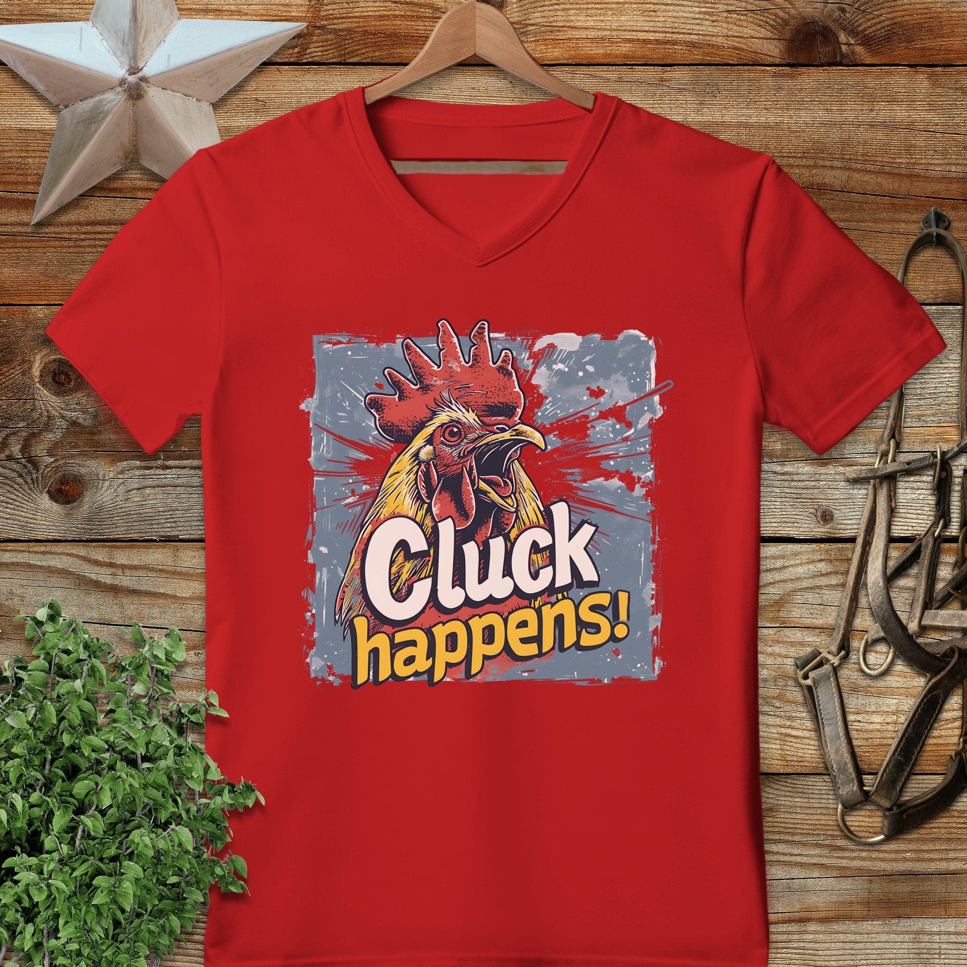 Cluck Happens V-neck