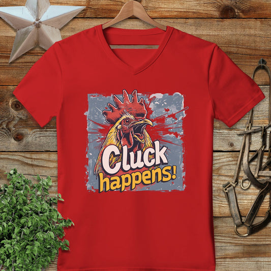 Cluck Happens V-neck