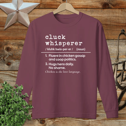 Cluck Whisperer Definition Long Sleeve Tee
