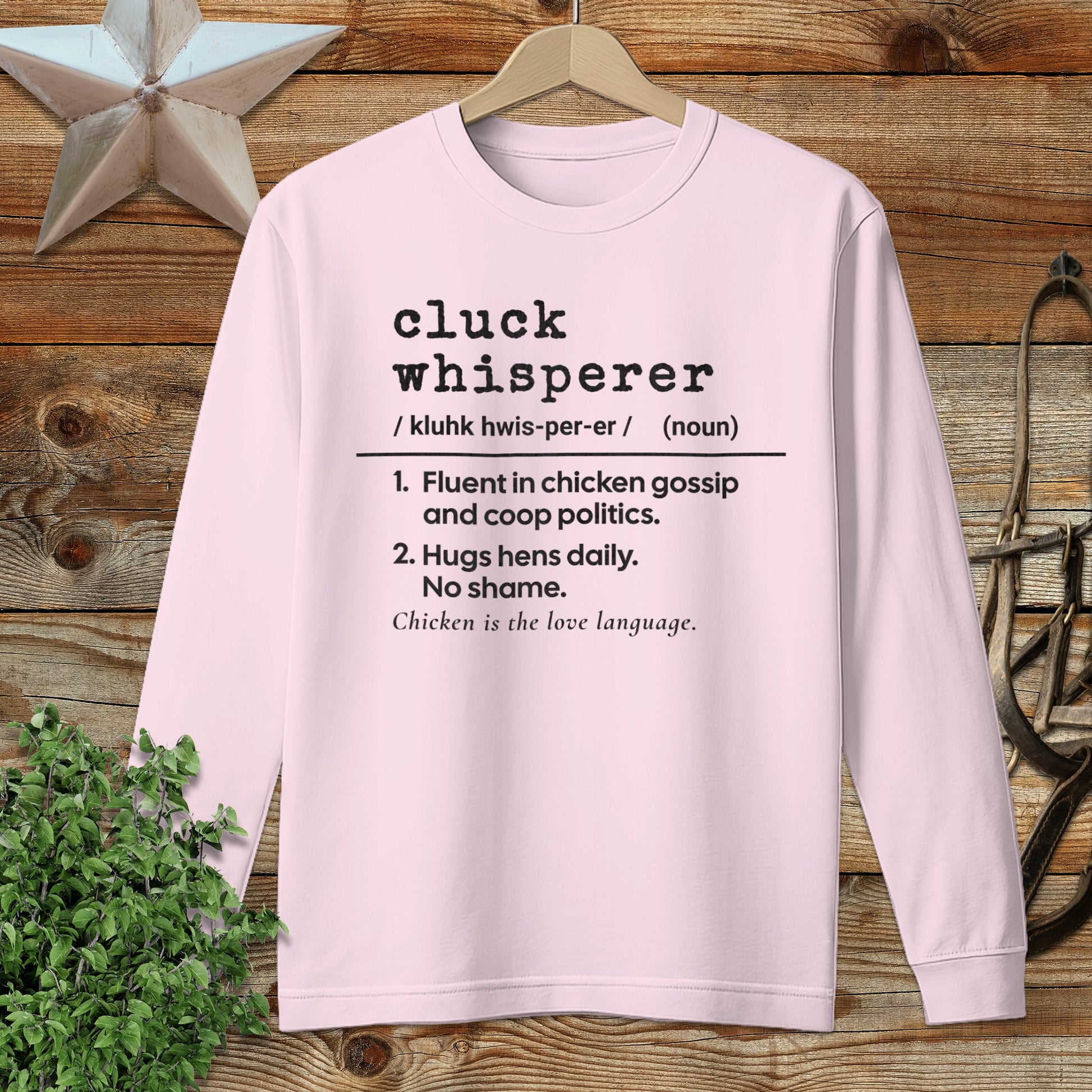 Cluck Whisperer Definition Long Sleeve Tee
