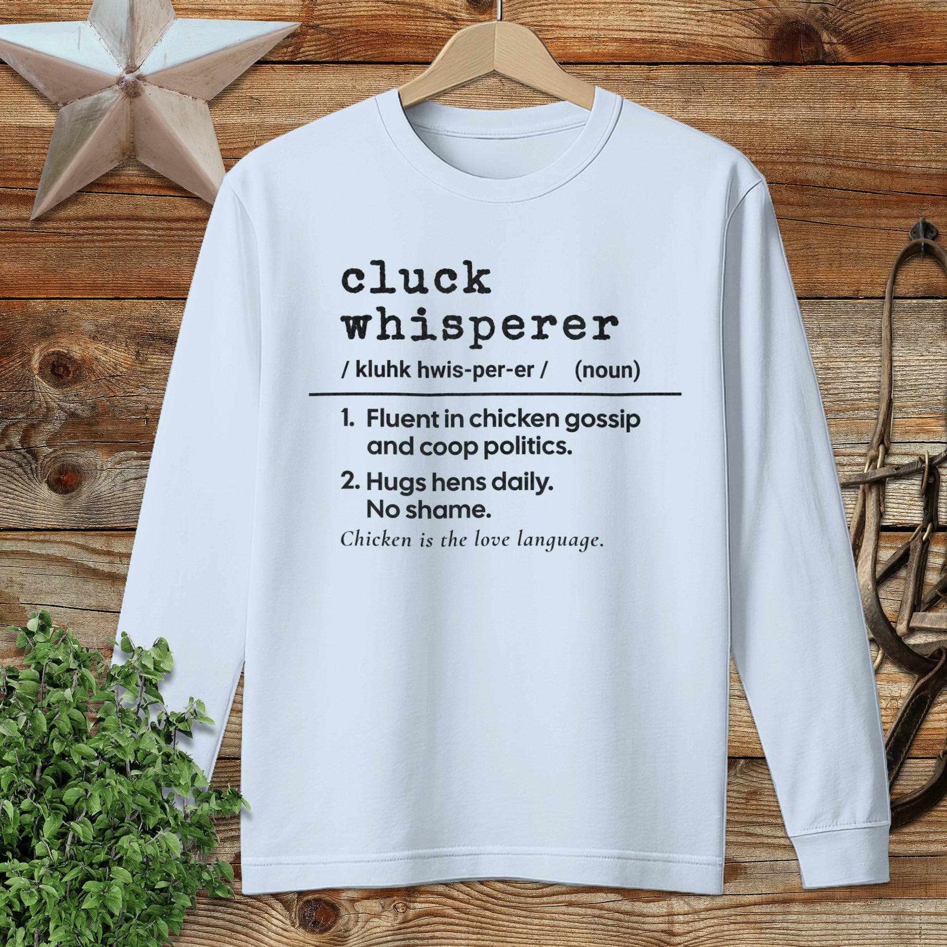 Cluck Whisperer Definition Long Sleeve Tee