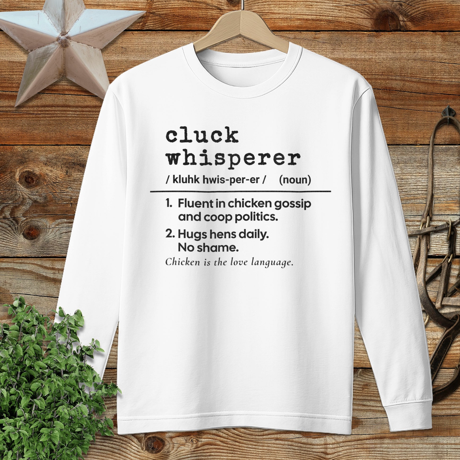 Cluck Whisperer Definition Long Sleeve Tee