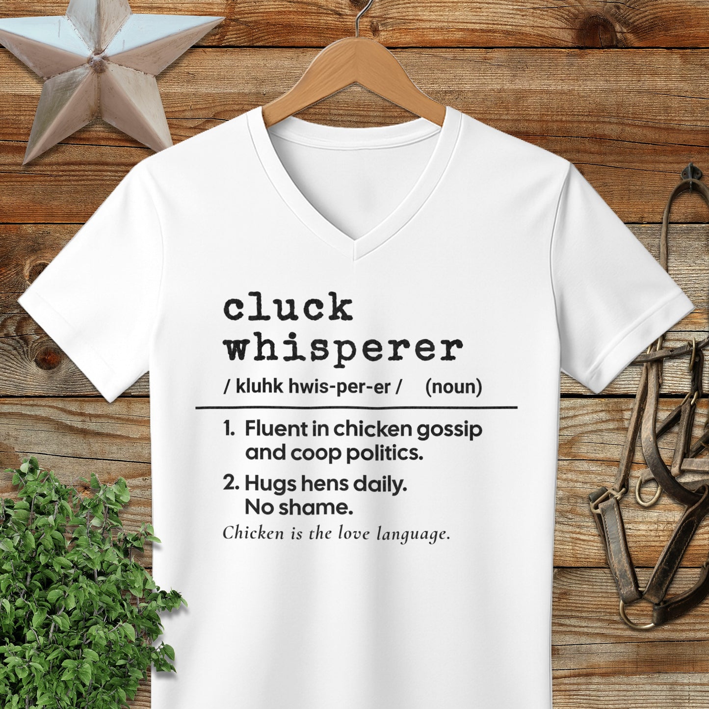 Cluck Whisperer Definition V-neck
