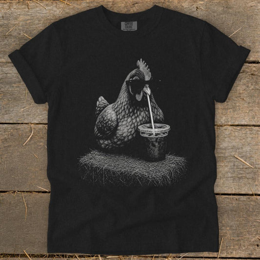 Coffee Drinking Chicken Signature Tee
